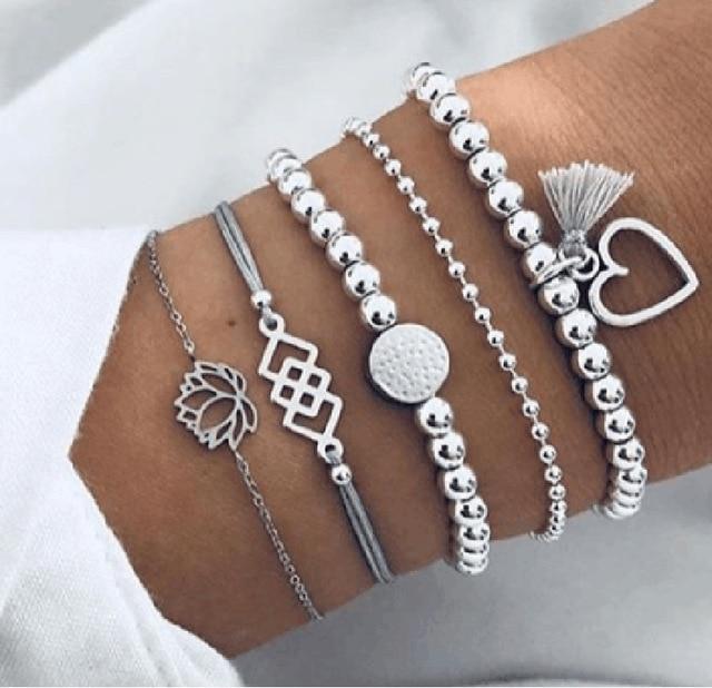 Conjunto de Pulseira 5 Peças